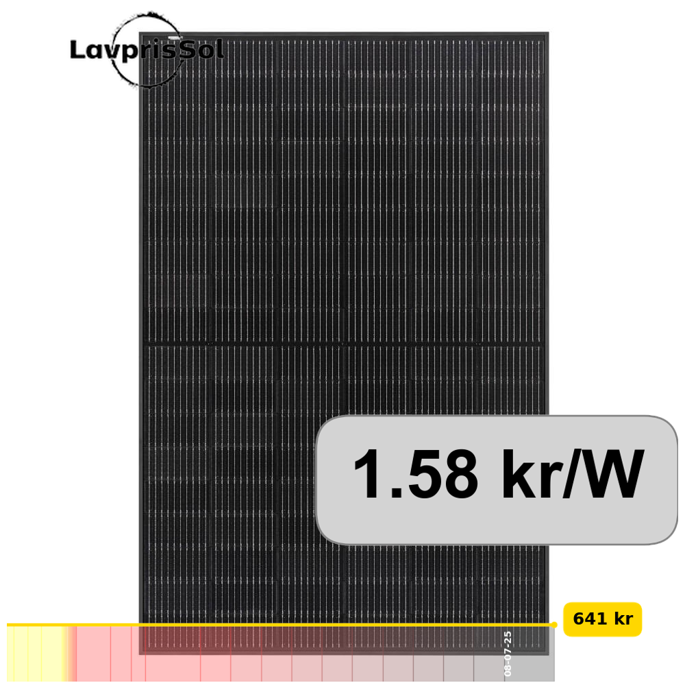 405W TW Solar MBB Half-cell Monofacial Full-black Module